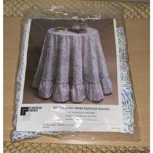 Vintage Foerston Trends Tapestry Table Cloth - 70" Round - NIP